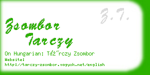 zsombor tarczy business card